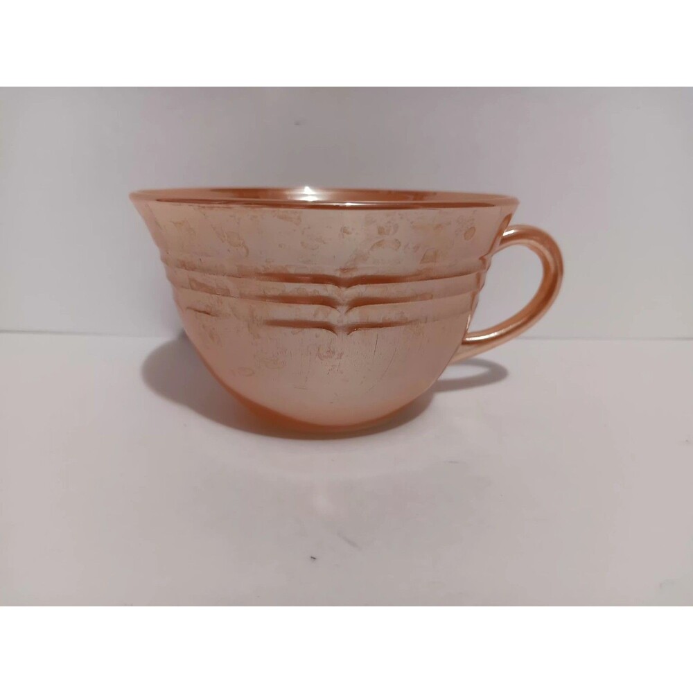 Fire King Peach Lusterware Coffee Tea Cup Vintage